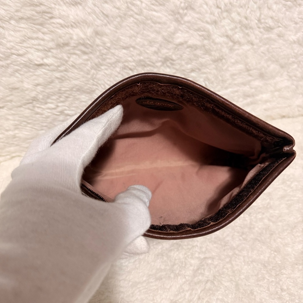 Loewe Tan and Brown Suede Cosmetic Bag - Picture 6 of 15